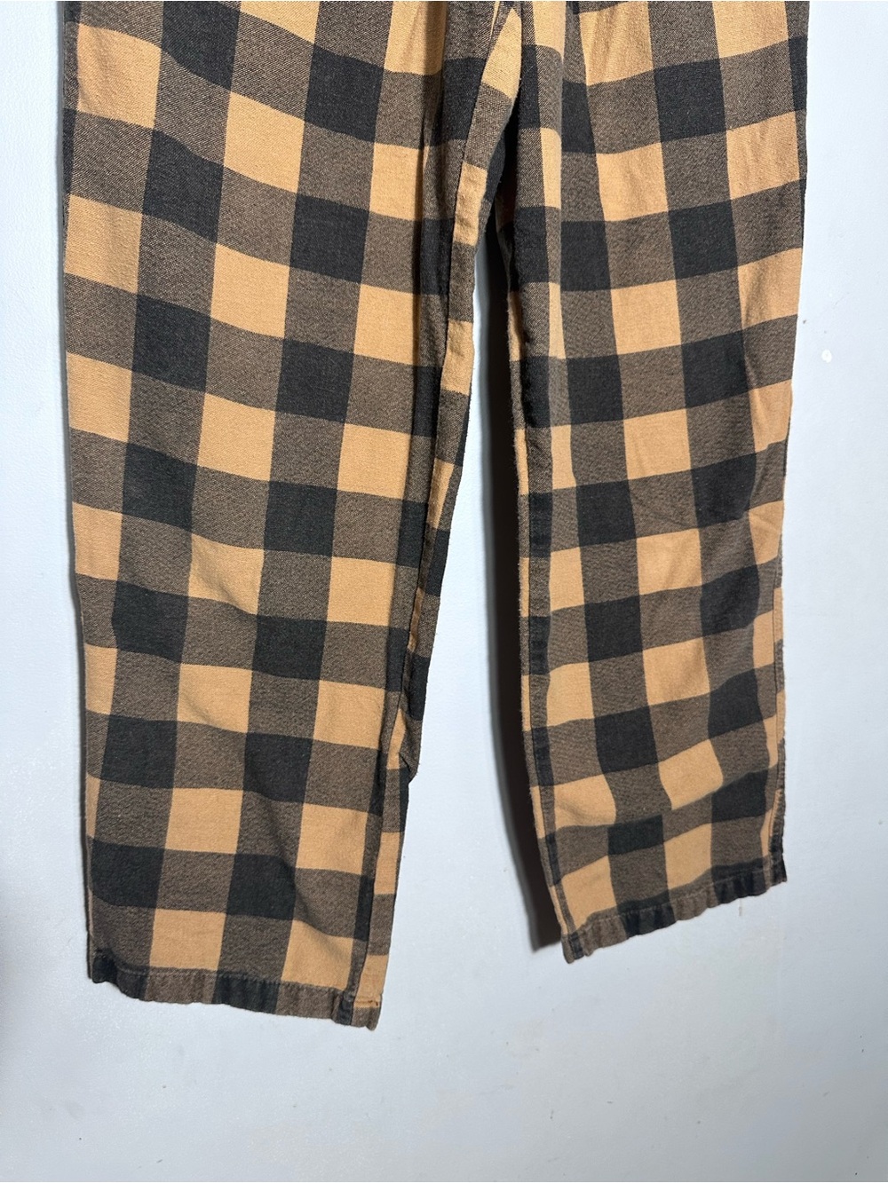 Caribbean Buffalo Plaid Cotton Pants in Black and Tan - Picture 4 of 9